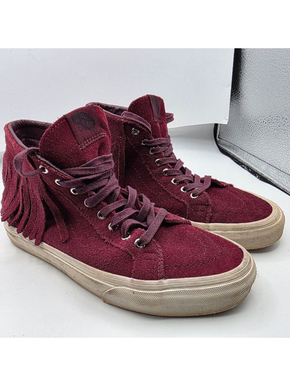 Vans Sk8-Hi Fringe Womens Size 7.5 Port Royale Sneaker Shoes Skate Casual Walk